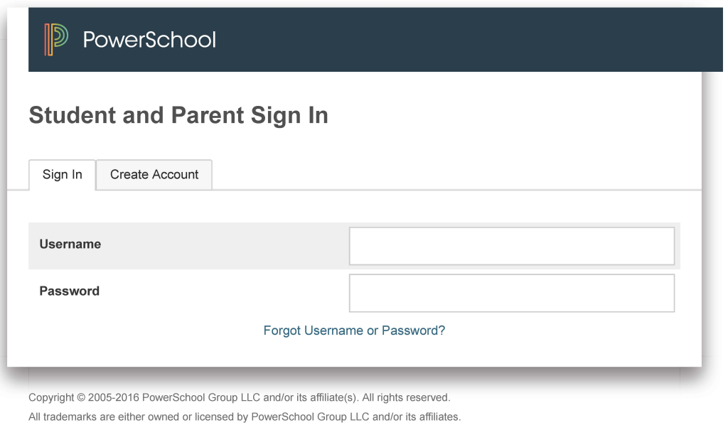 PowerSchool Parent-Student Sign In